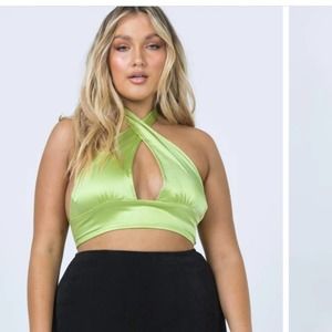 Motel Rocks Lime Green Halter Crop Top Giveaway